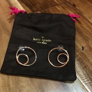 Kate Spade Twisted Rose Gold Hoop Earrings
